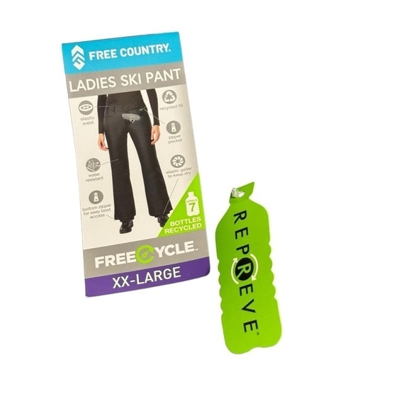 Free Country NWT charcoal Ski Pants Adult size XXL - Picture 6 of 8